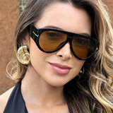 Oversized Aviator Sunglasses – Unisex, UV400 Protection & Metal Frame