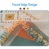Chenille Sofa Throw – Reversible Geometric Fringe, Machine-Washable & 180×130–300cm