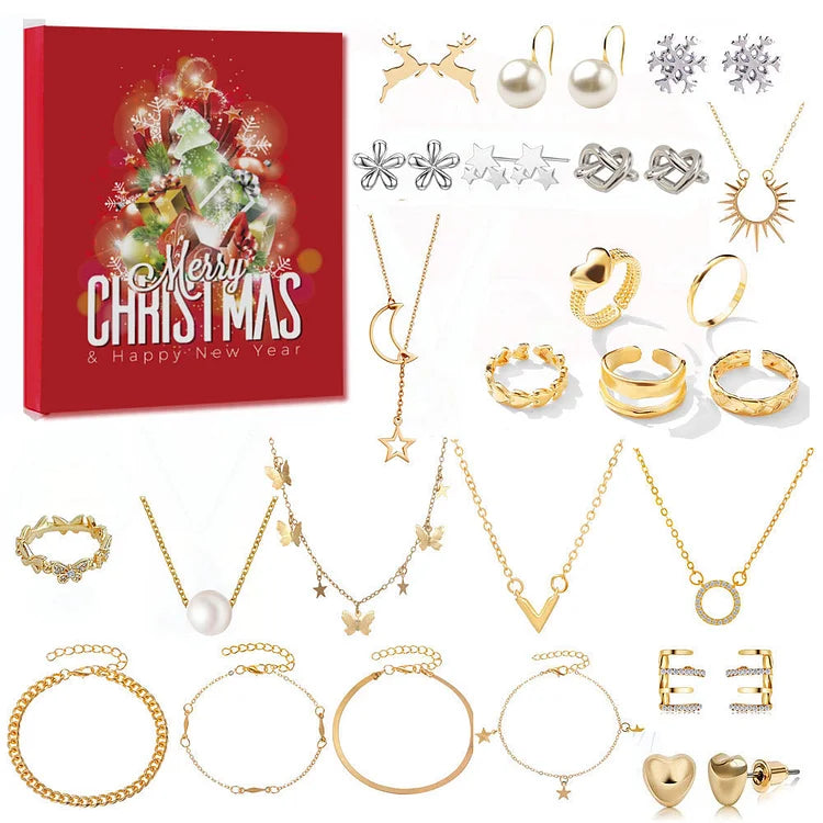 Livia Gold & Silver Jewelry Advent Calendar – Elegant Holiday Gift for Jewelry Lovers