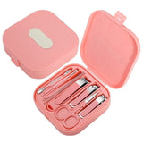 Stainless Steel Manicure Set – 6 Tools, 0.02mm Blade & Travel Case