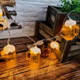 2-Pack LED Beer Mug String Lights - LichterBier Oktoberfest 2025