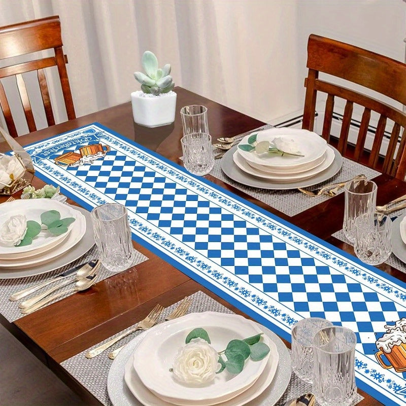 Diamond-Pattern Table Runner – Oktoberfest Table Runner