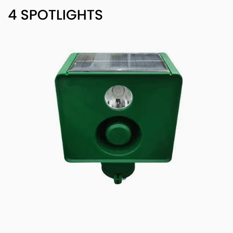 Solar Animal Repellent with Alarm – Flashing LED, Motion-Activated & Weatherproof