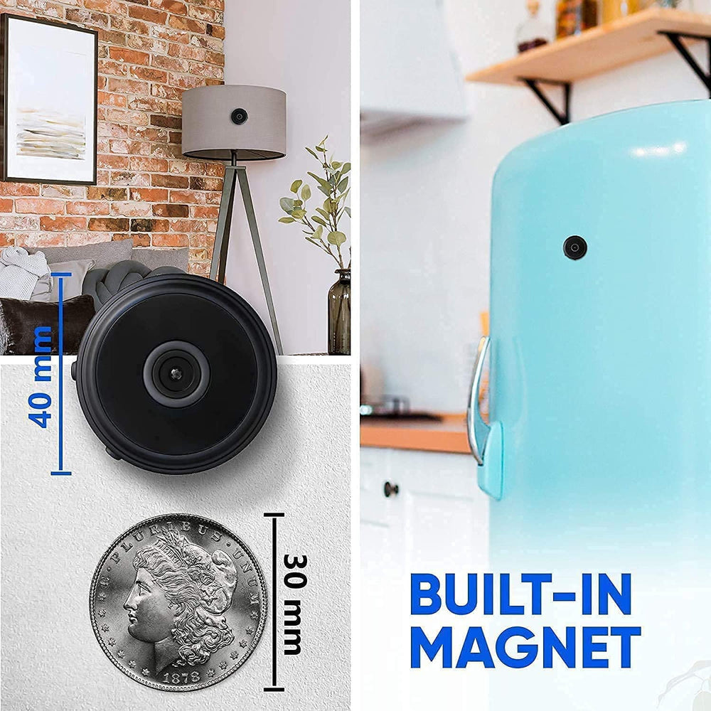 Mini Security Camera – Wireless Connection, Magnetic Mount & Live Feed