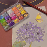 10-Color Pearl Shine Pigment Set with Mixing Palette - Vibrant Art Supplies for DIY Crafts & Painting