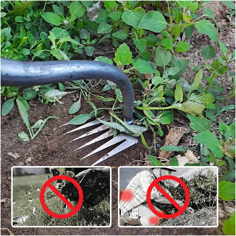Stainless Steel Weed Remover – Ergonomic Grip, 39.5cm & 5/6/11 Claw Options
