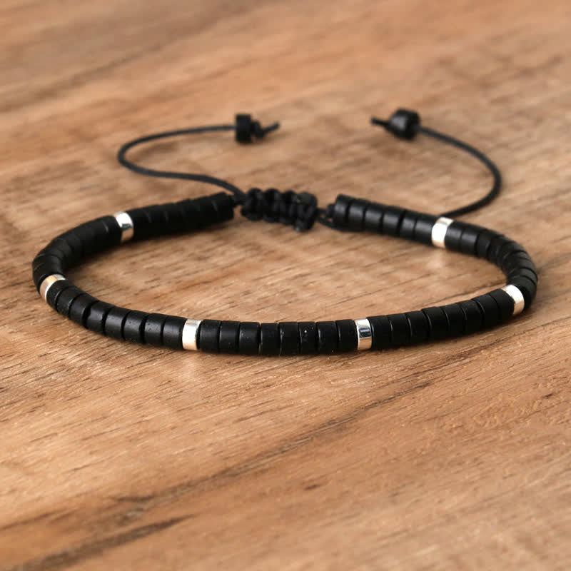 Seraphina – Braided Bracelet with 2.4mm Natural Stone Beads