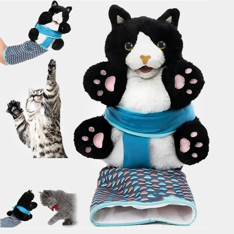 Enhanced Product Title: "Katzenhandschuh mit Plüschpuppe – Sicheres Spielzeug für Kratzfreies Spielen mit Ihrer Katze" 

This title is optimized for clarity and includes relevant keywords that potential buyers might search for, while also highlighting the