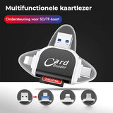 4-in-1 Memory Card Reader – USB, USB-C, Micro-USB & Lightning, SD & MicroSD