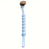 Silicone Pacifier Clip Chain – BPA-Free, Wooden Clip & Bear Design for Babies