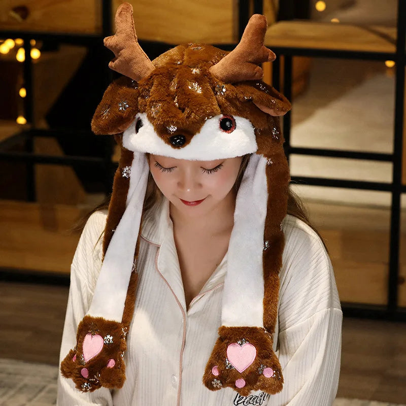 Cozy Plush Christmas Hat - Festive Holiday Party Accessory for Adults & Kids