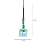 Glass Pendant Light – Colored Shade, E27 Socket & Adjustable 120cm Cord