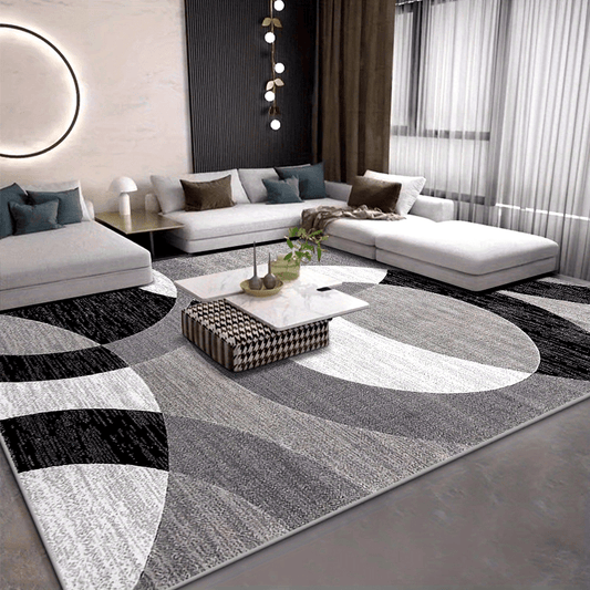 Orbit Weave Geometric Rug – Soft Velvet, Non-Slip & Machine Washable