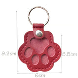 Paw-Shaped Keychain – PU Leather, 5.5cm, Keepsake Storage Compartment