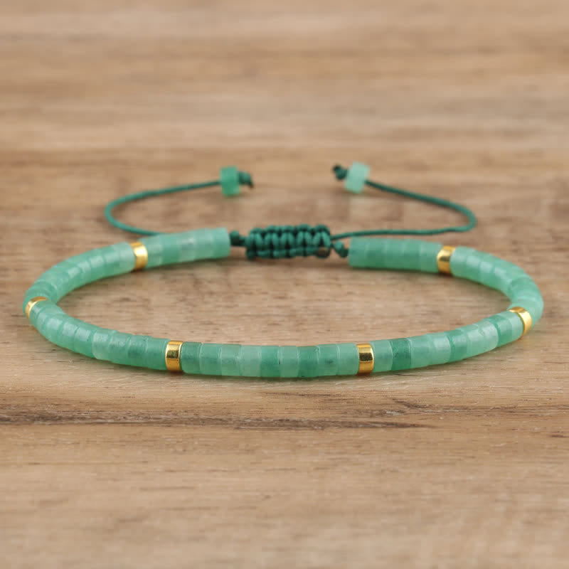 Seraphina – Braided Bracelet with 2.4mm Natural Stone Beads