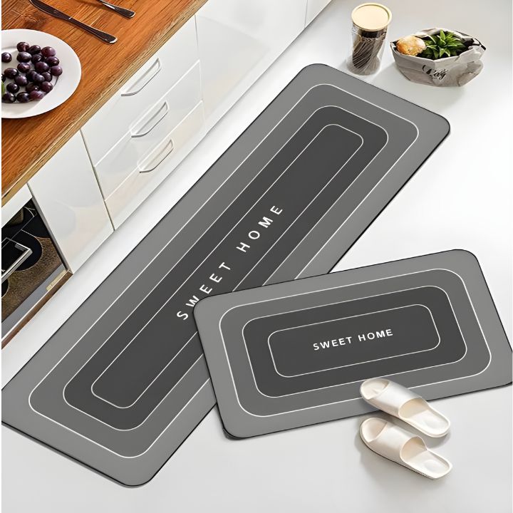 Microfiber Absorbent Floor Mat – Non-Slip, Machine-Washable & Kitchen Bath