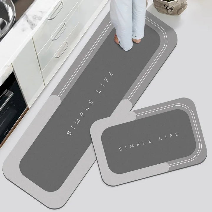 Microfiber Absorbent Floor Mat – Non-Slip, Machine-Washable & Kitchen Bath