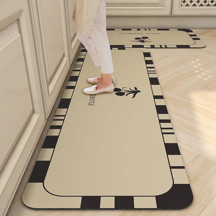 Microfiber Absorbent Floor Mat – Non-Slip, Machine-Washable & Kitchen Bath