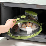 Microwave Cover with Steam Reservoir – Polycarbonate, 360° Venting & Insulated Handle