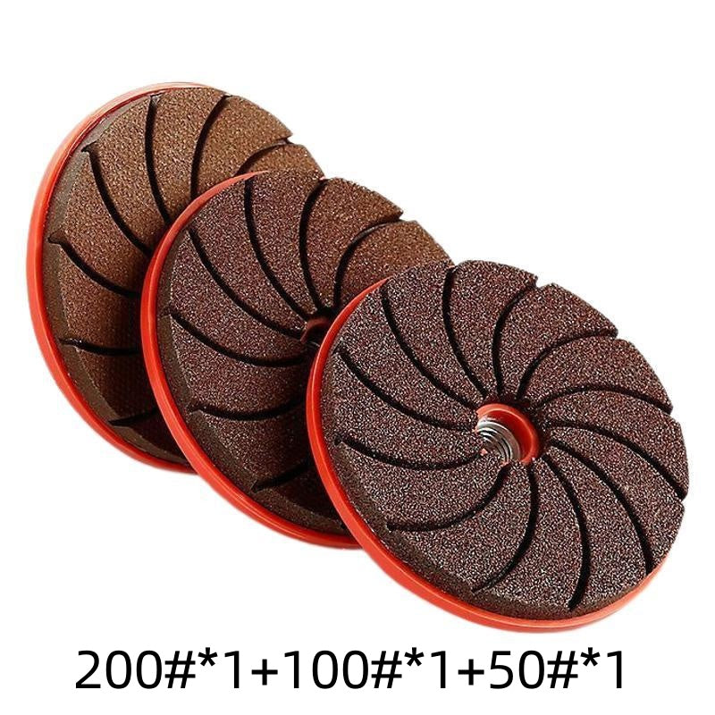 Angle Grinder Polishing Disc – Silicon Carbide, 6mm, Cooling Vents, 50 & 100 Grit
