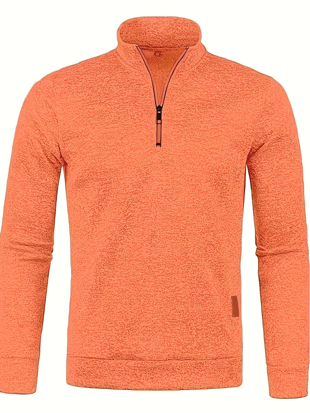 Men's pullover with neck zip for autumn & winter - Matteo