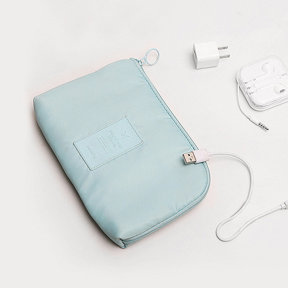 Compact Waterproof Electronics & Cable Travel Organizer - Ideal for Travel & Storage