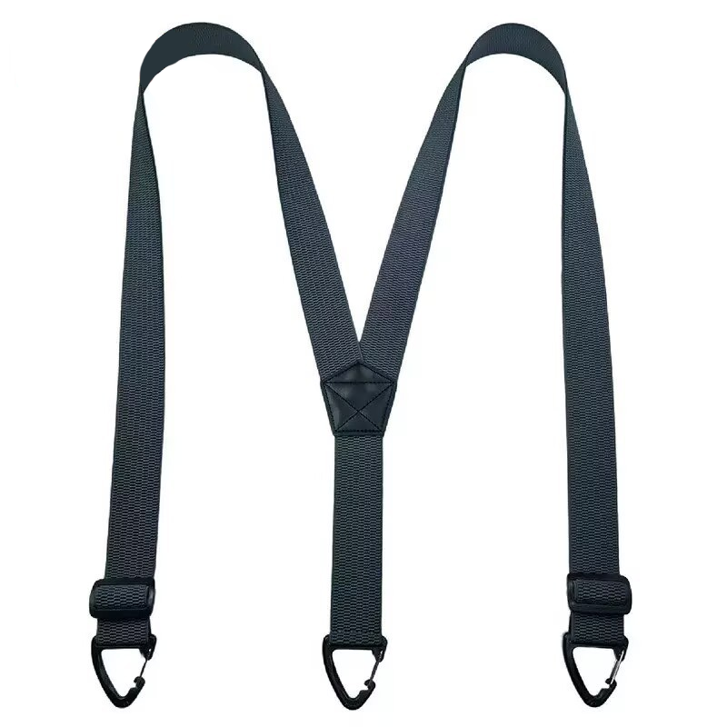 Men's Adjustable Y-Back Suspenders – 3.8cm Padded Straps, 120cm Length & Strong Clips