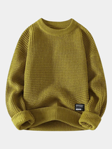 Enhanced Product Title: Silas™ Premium Waffle Knit Pullover - Stylish & Comfortable Sweater for Men/Women

This optimized title includes relevant keywords that potential customers might search for, while also highlighting the product's unique features and