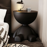 Bear-Shaped Side Table – Durable Plastic, Sculptural Design & Black or White