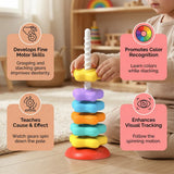 Spiral Tower Stacking Toy – Color Learning, Fine Motor Skills & Ages 1–5