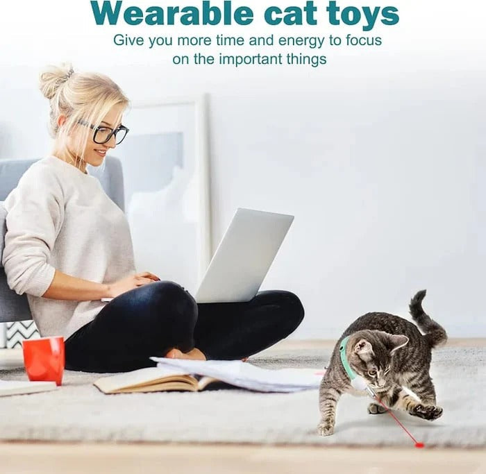 Automatic Laser Cat Collar – Hands-Free Play, Adjustable 20-31cm & Auto Cycles