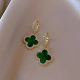 Clara Clover Earrings - Green
