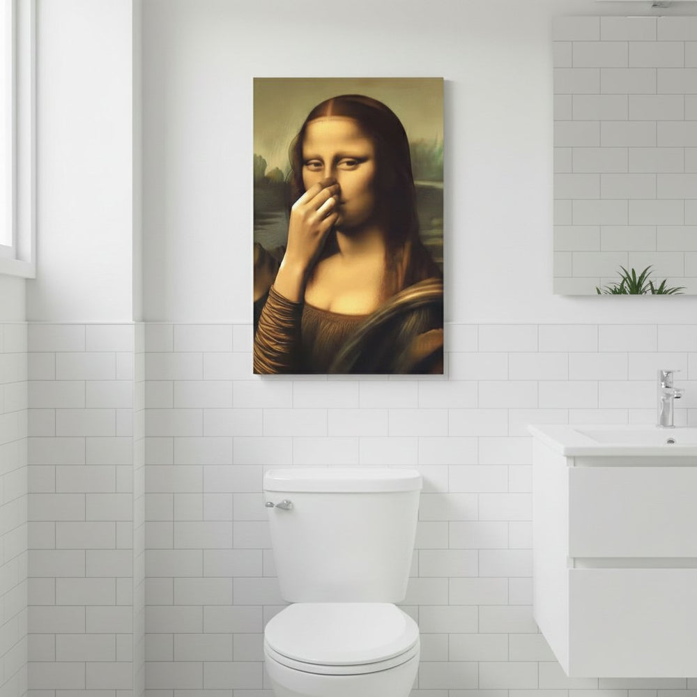 Optimized Product Title: "Humorvolles Renaissance Damen Leinwandbild für Badezimmer – Witzige Wandkunst für stilvolle Badezimmerdekoration" 

This title includes relevant keywords while enhancing clarity and appeal for potential buyers.