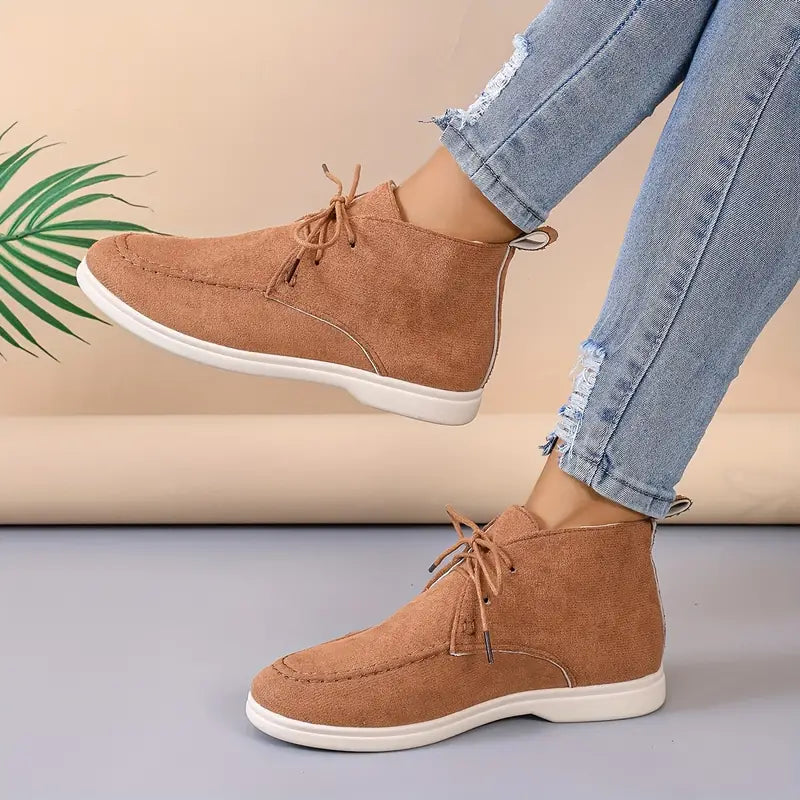 Maxime modern leather women's shoes - Coffee