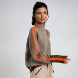Clara Striped Turtleneck Sweater - Stylish & Cozy Women's Knitwear