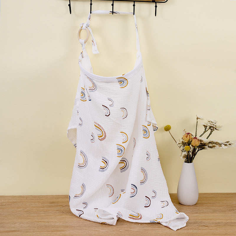 Adjustable Cotton Nursing Cover - Stylish & Comfortable Privacy Solution for Breastfeeding Moms