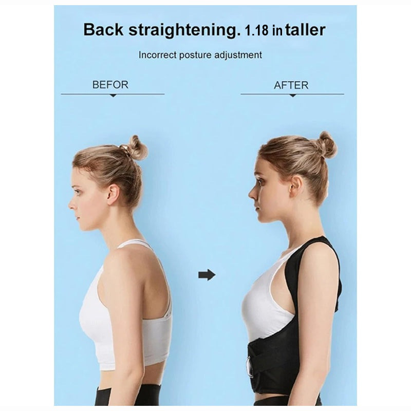 Adjustable Breathable Posture Corrector for Women & Children - Comfortable Back Support for Improved Posture
