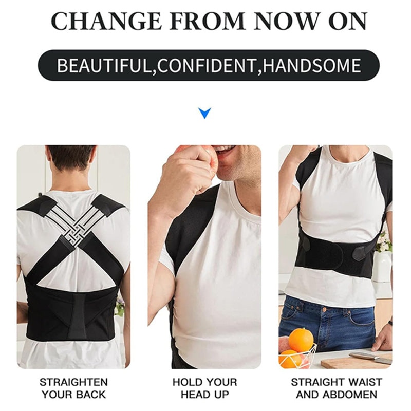 Adjustable Breathable Posture Corrector for Women & Children - Comfortable Back Support for Improved Posture