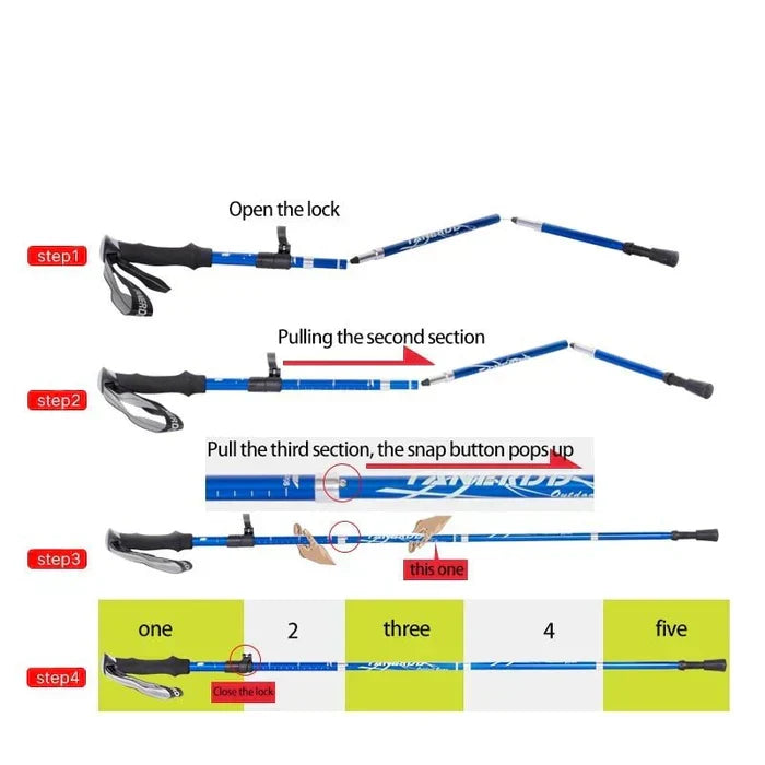 BowLift | Adjustable Trekking Poles - Folding Telescopic Rod