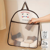 Foldable Mesh Storage Bag – Breathable, Metal Hooks & Cute Animal Prints