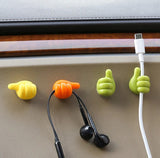 Self-Adhesive Cable Hooks – Silicone Thumb Design, 20-Pack, Multi-Surface