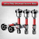 Magnetic Screwdriver Bits – S2 Steel, Adjustable Depth Stop & 1/4" Hex Shank