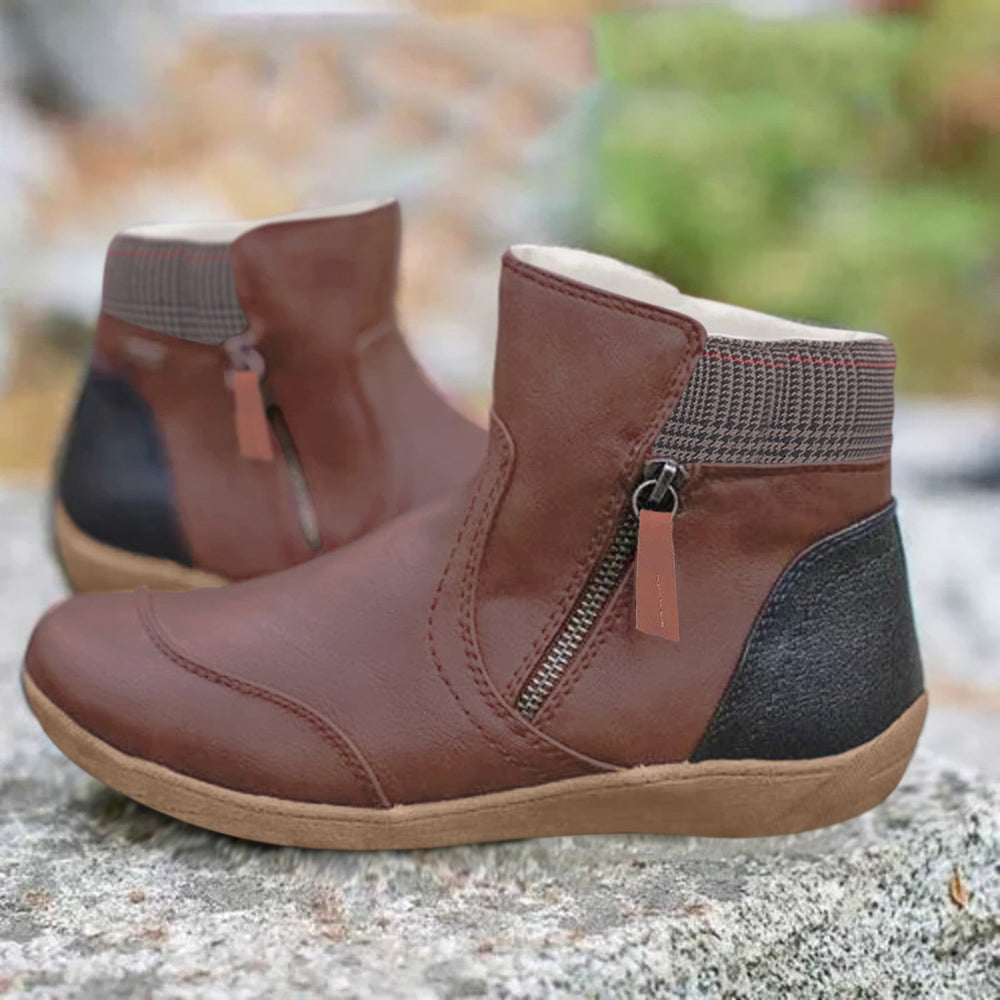 Women's side zip ankle boots, view 3