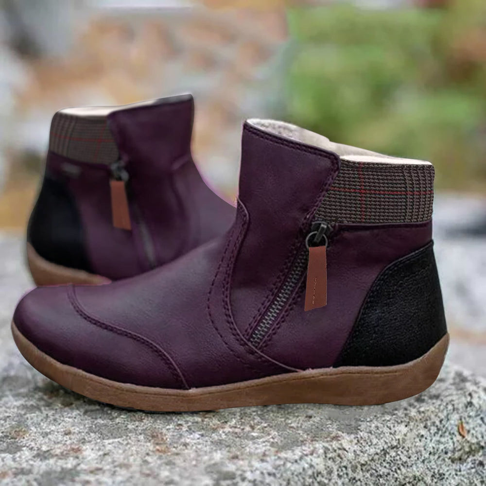 Women's side zip ankle boots, view 4