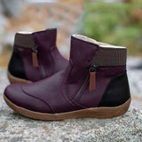 Women's side zip ankle boots, view 4
