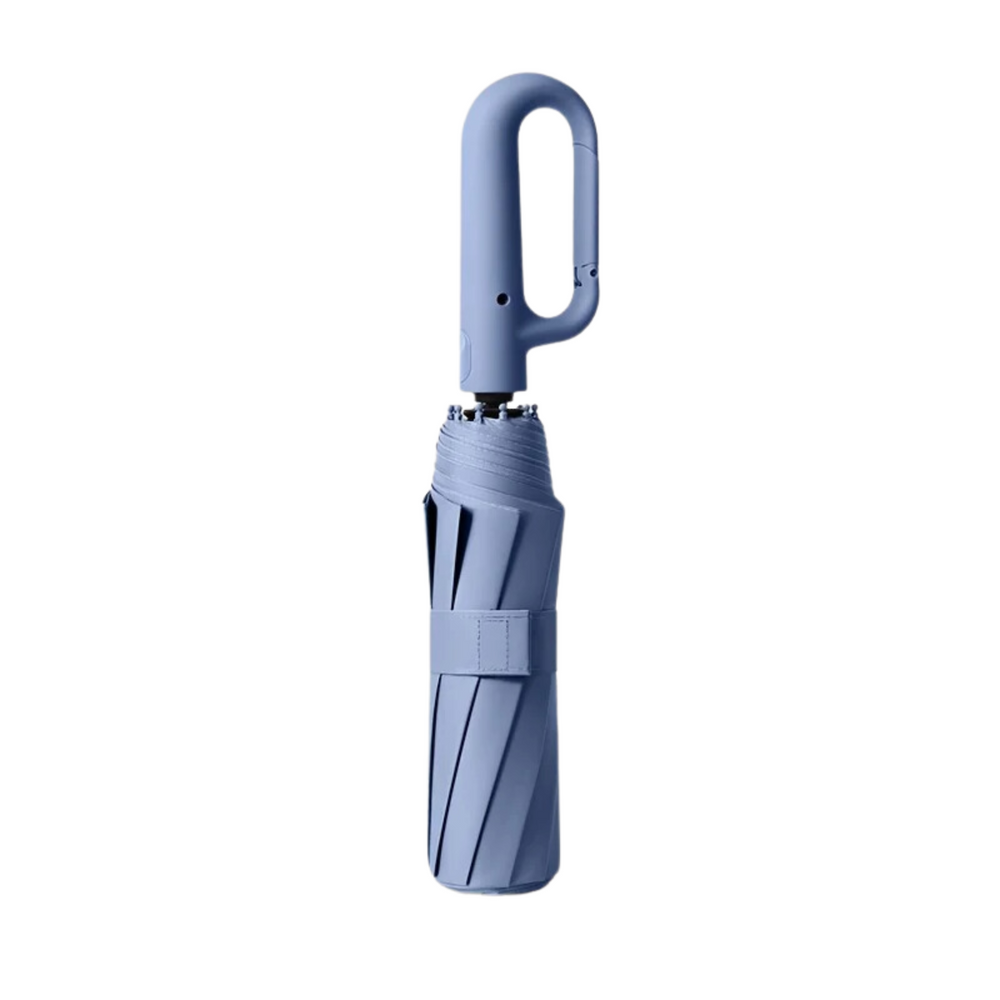 Compact Automatic Folding Windproof Umbrella with Ergonomic Clip Handle - Durable & Lightweight Design