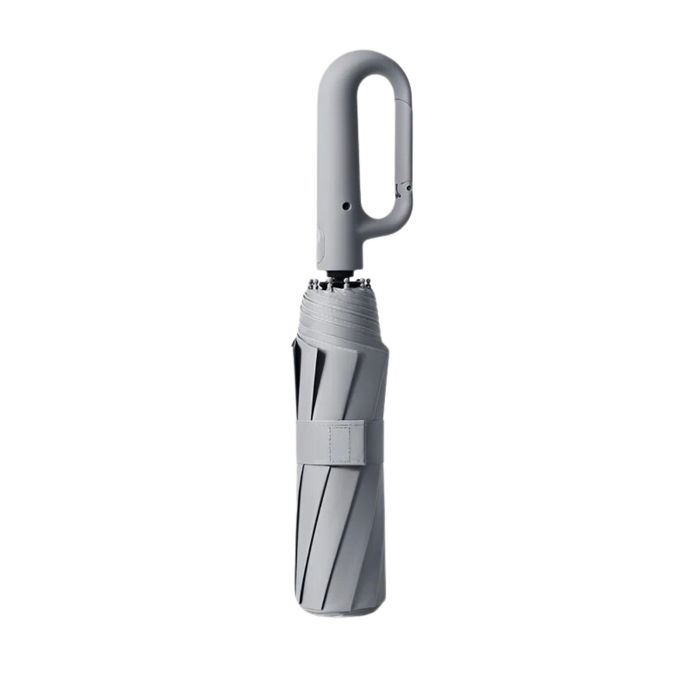 Compact Automatic Folding Windproof Umbrella with Ergonomic Clip Handle - Durable & Lightweight Design