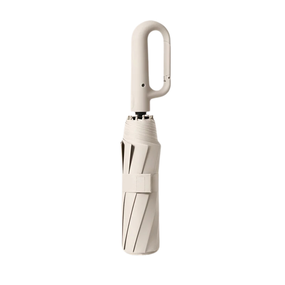 Compact Automatic Folding Windproof Umbrella with Ergonomic Clip Handle - Durable & Lightweight Design
