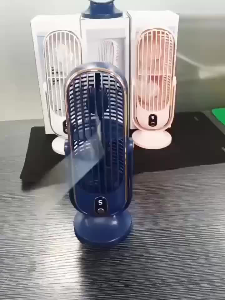 AeroLux Elite Personal Fan | Dual Motor, USB Rechargeable, Ultra Quiet, 720° Adjustable Angles, Portable Cooling Solution