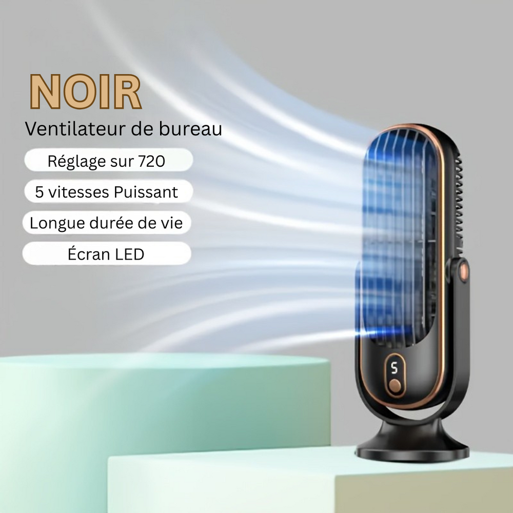 AeroLux Elite Personal Fan | Dual Motor, USB Rechargeable, Ultra Quiet, 720° Adjustable Angles, Portable Cooling Solution